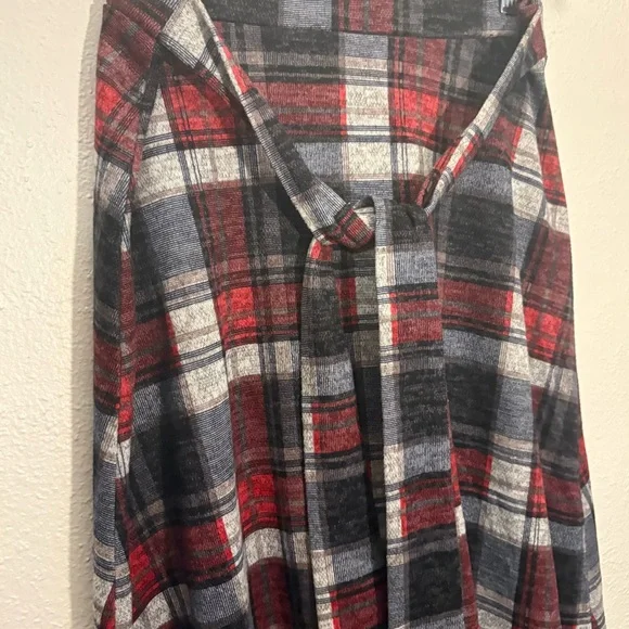 NYCC New York Clothing Co Plaid Midi Skirt Multicolor Womens Sz M Elastic Waist - Picture 6 of 6